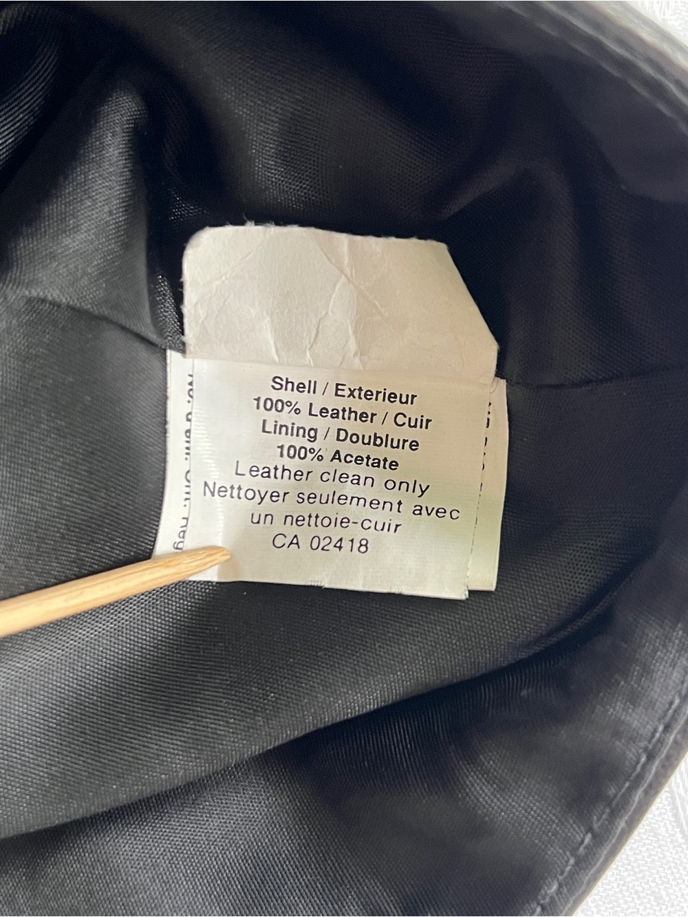 Holt Renfrew Black Leather Pencil Skirt 28” waist - Picture 6 of 11